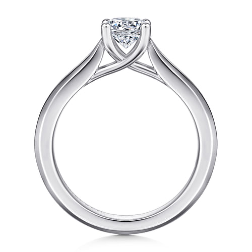 14K White Gold Round Diamond Engagement Ring