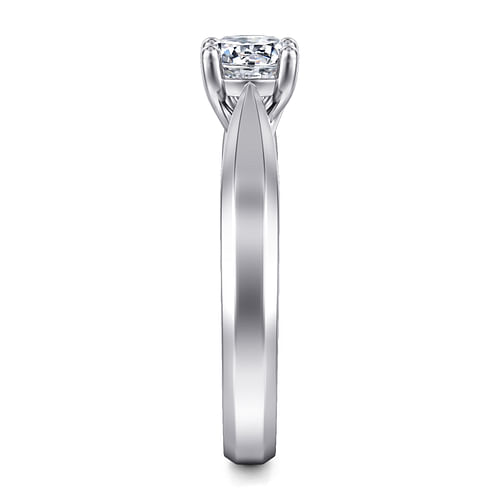 14K White Gold Round Diamond Engagement Ring