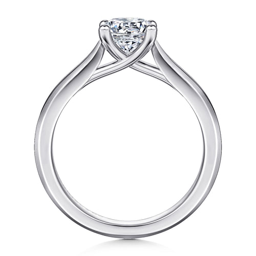 14K White Gold Round Diamond Engagement Ring