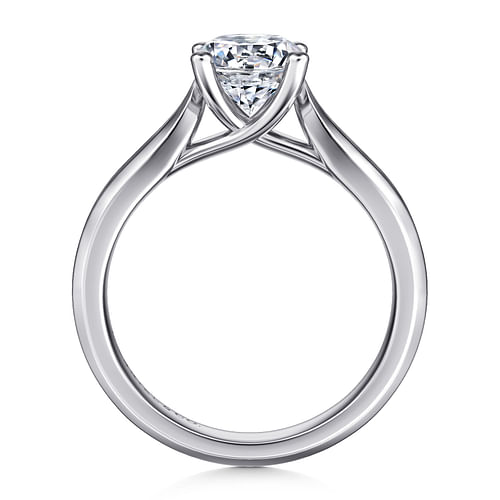 14K White Gold Round Diamond Engagement Ring