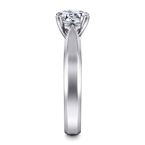 14K White Gold Round Diamond Engagement Ring