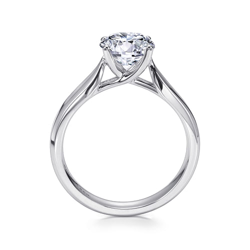 14K White Gold Round Diamond Engagement Ring