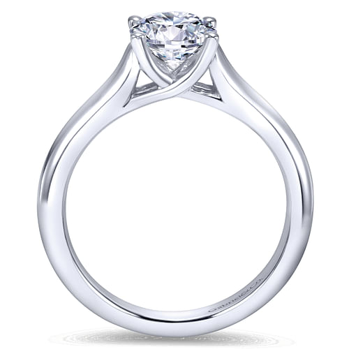 14K White Gold Round Diamond Engagement Ring