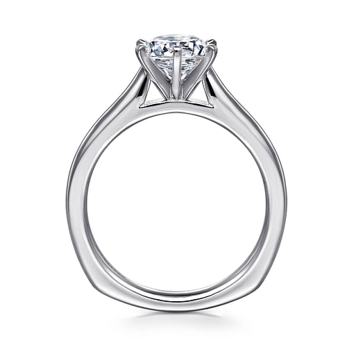 14K White Gold Round Diamond Engagement Ring