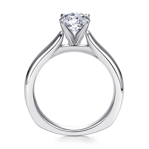 14K White Gold Round Diamond Engagement Ring