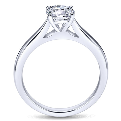 14K White Gold Round Diamond Engagement Ring