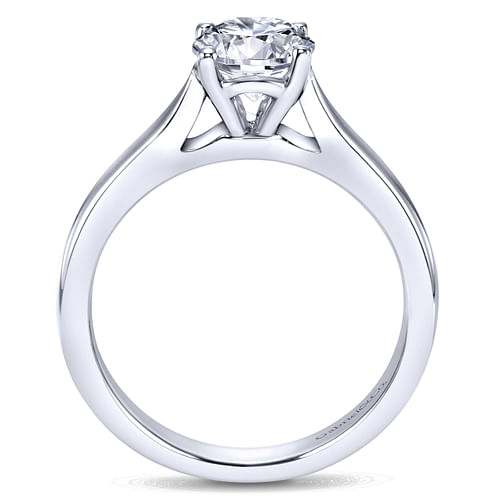 14K White Gold Round Diamond Engagement Ring