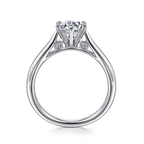 14K White Gold Round Diamond Engagement Ring