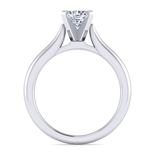 14K White Gold Round Diamond Engagement Ring