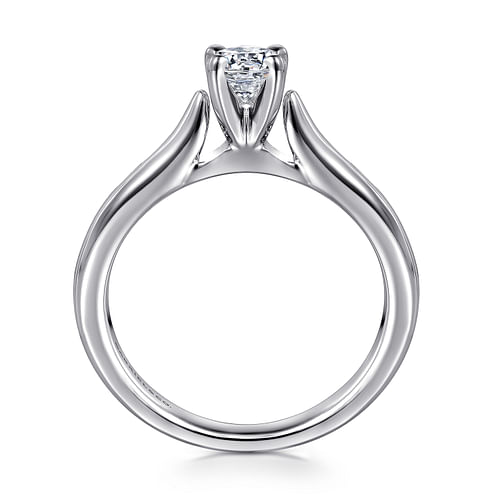 14K White Gold Round Diamond Engagement Ring