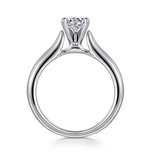 14K White Gold Round Diamond Engagement Ring