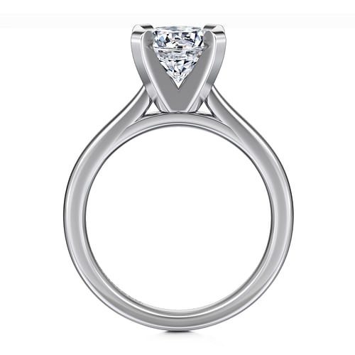 14K White Gold Round Diamond Engagement Ring