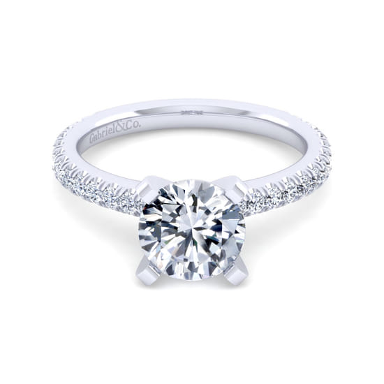 Gabriel - 14K White Gold Round Diamond Engagement Ring Gabriel - 14K White Gold Round Diamond Engagement Ring