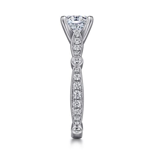 14K White Gold Round Diamond Engagement Ring