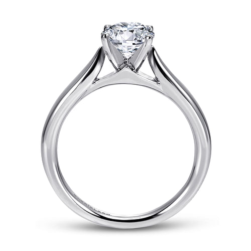 14K White Gold Round Diamond Engagement Ring