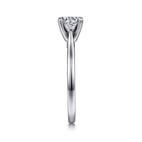 14K White Gold Round Diamond Engagement Ring
