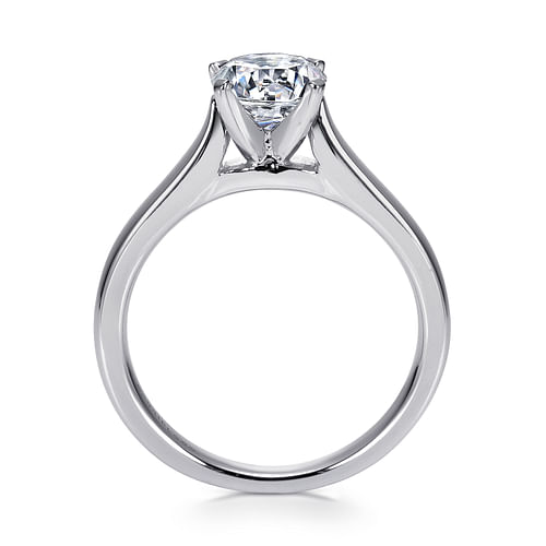 14K White Gold Round Diamond Engagement Ring