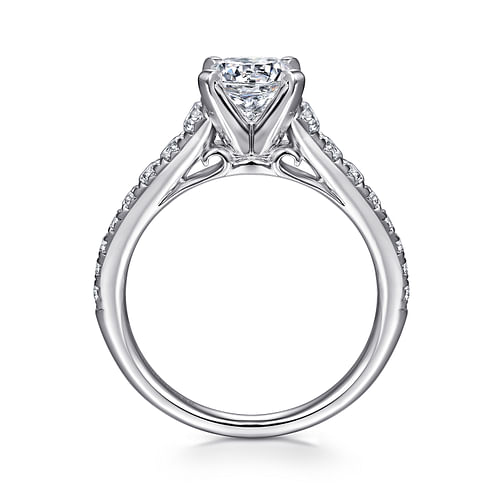 14K White Gold Round Diamond Engagement Ring