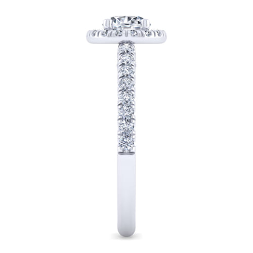 14K White Gold Round Diamond Engagement Ring