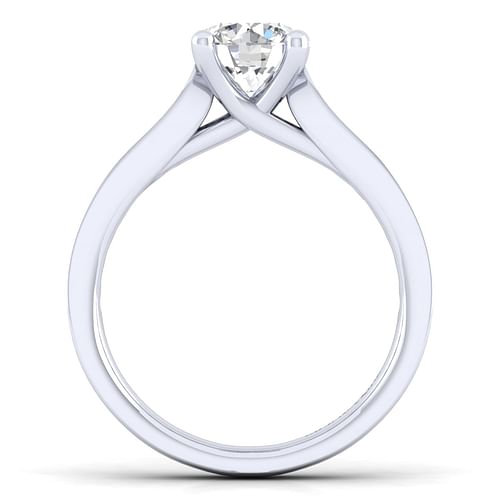 14K White Gold Round Diamond Engagement Ring