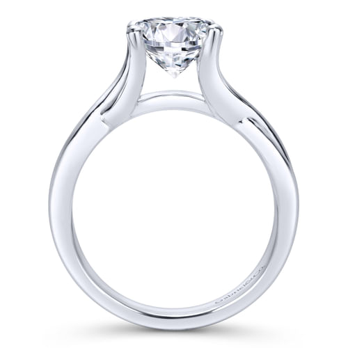 14K White Gold Round Diamond Engagement Ring