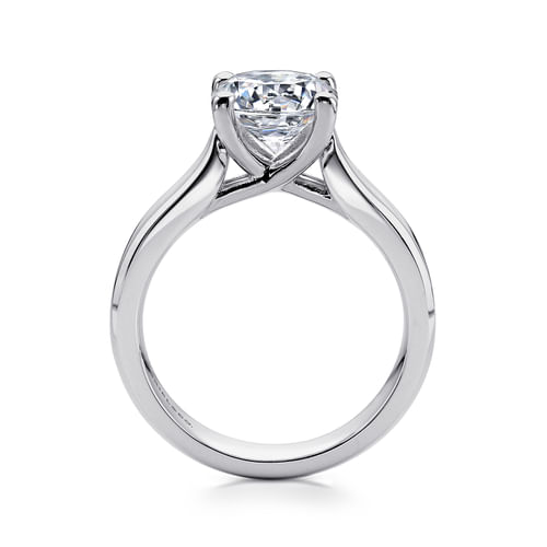 14K White Gold Round Diamond Engagement Ring