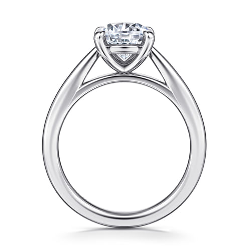 14K White Gold Round Engagement Ring