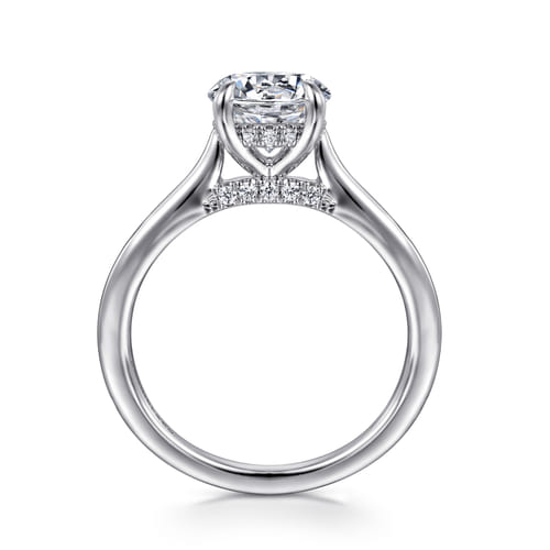14K White Gold Round Solitaire Diamond Engagement Ring 14K White Gold Round Solitaire Diamond Engagement Ring