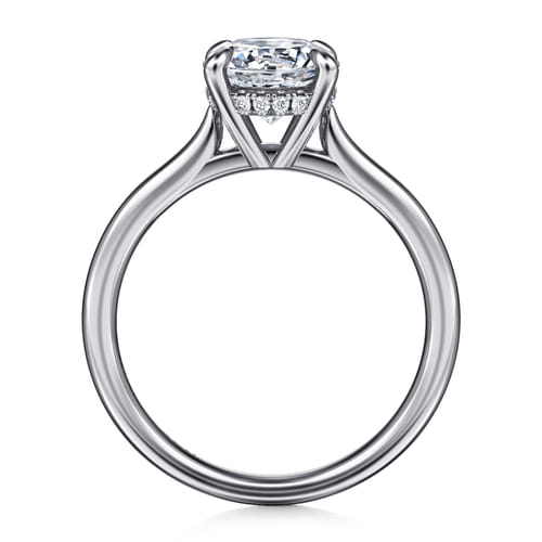 14K White Gold Round Solitaire Diamond Engagement Ring 14K White Gold Round Solitaire Diamond Engagement Ring