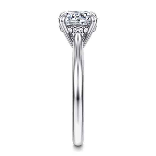 14K White Gold Round Solitaire Diamond Engagement Ring 14K White Gold Round Solitaire Diamond Engagement Ring