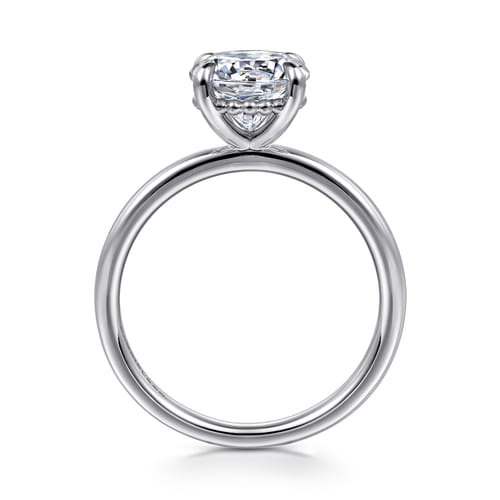 14K White Gold Round Solitaire Diamond Engagement Ring 14K White Gold Round Solitaire Diamond Engagement Ring