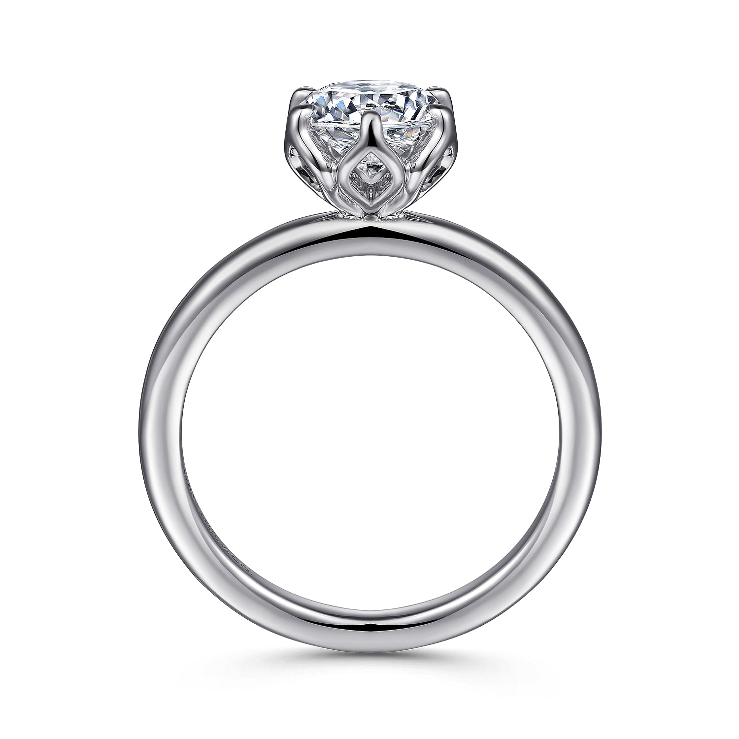 14K White Gold Round Solitaire
Engagement Ring
