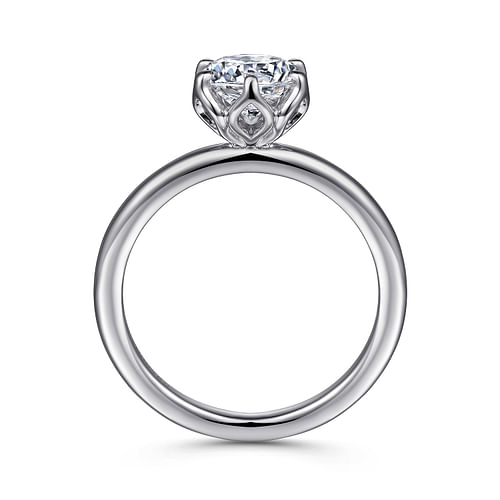 14K White Gold Round Solitaire
Engagement Ring