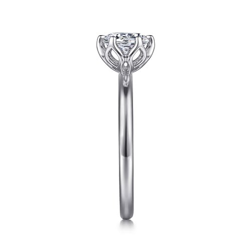 14K White Gold Round Solitaire
Engagement Ring