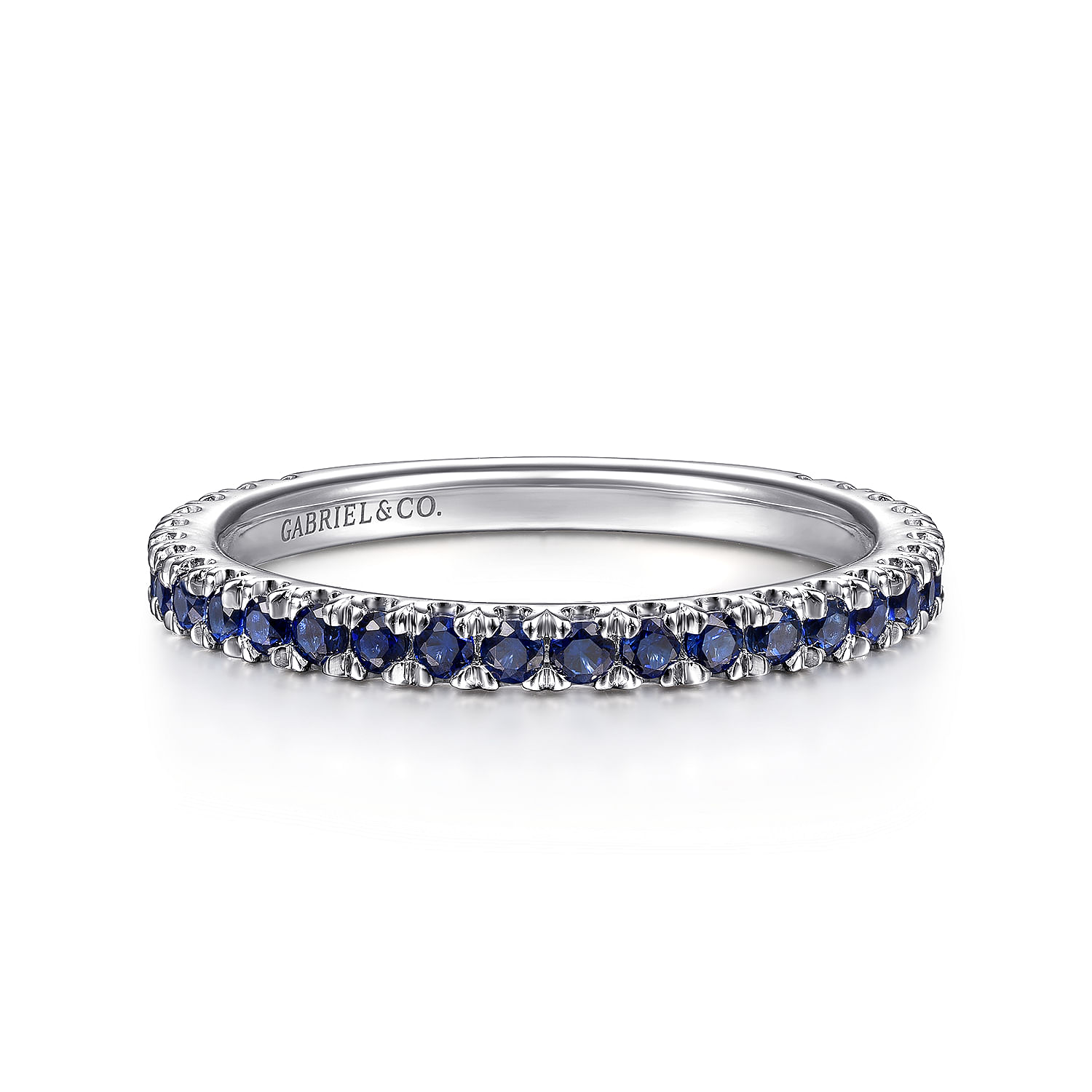 Gabriel - 14K White Gold Sapphire Stackable Ring