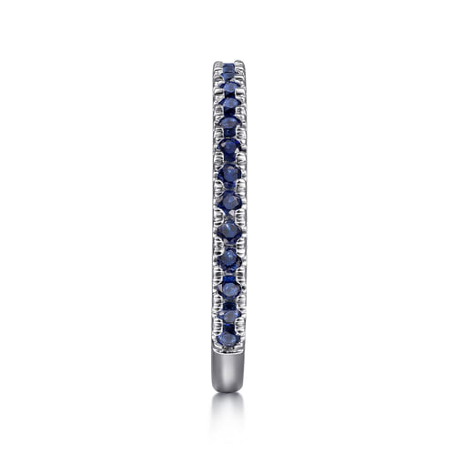 14K White Gold Sapphire Stackable Ring