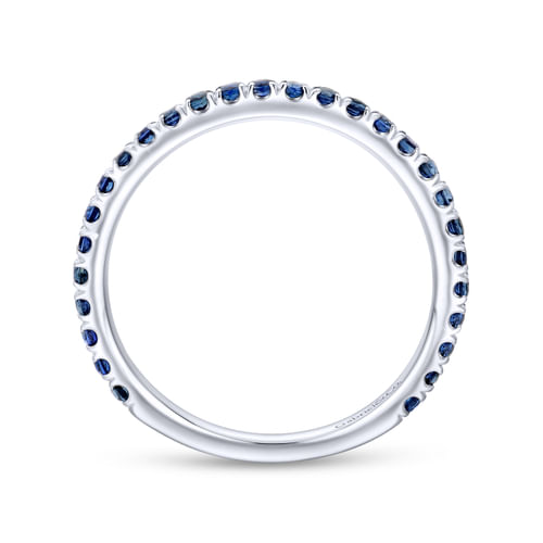 14K White Gold Sapphire Stackable Ring
