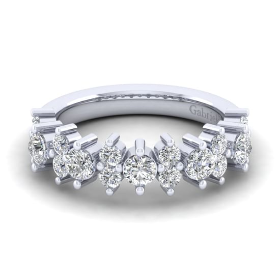 Gabriel - 14K White Gold Shared Prong Diamond Anniversary Band