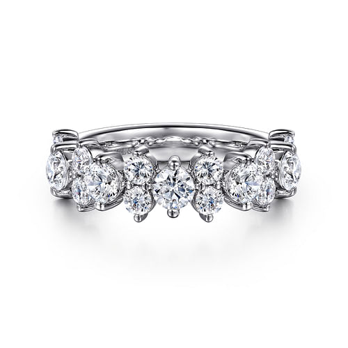 14K White Gold Shared Prong Diamond Anniversary Band