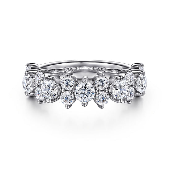 Gabriel - 14K White Gold Shared Prong Diamond Anniversary Band