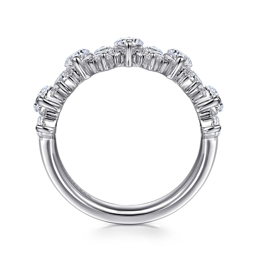 14K White Gold Shared Prong Diamond Anniversary Band