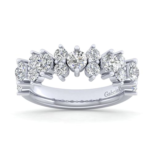 14K White Gold Shared Prong Diamond Anniversary Band