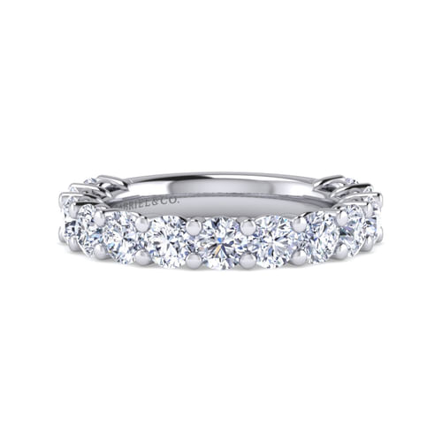 14K White Gold Shared Prong Diamond Anniversary Band