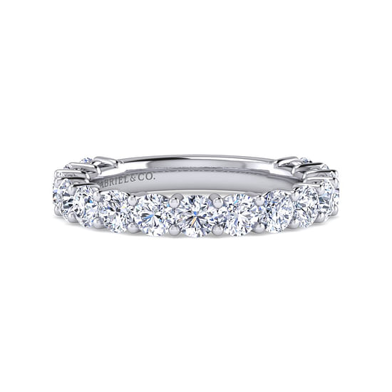 Gabriel - 14K White Gold Shared Prong Diamond Anniversary Band