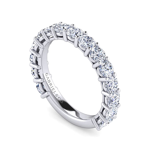 14K White Gold Shared Prong Diamond Anniversary Band