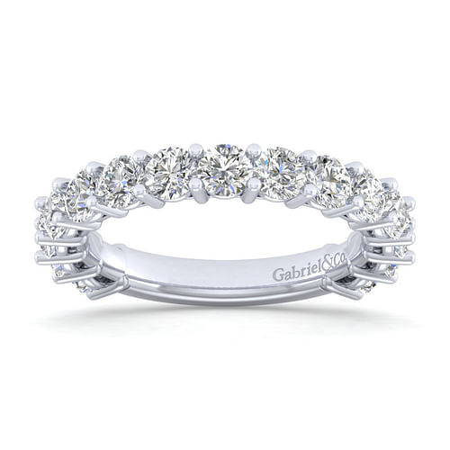 14K White Gold Shared Prong Diamond Anniversary Band