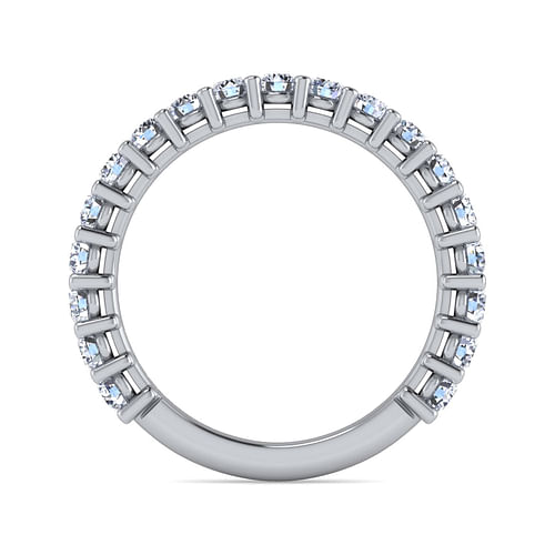 14K White Gold Shared Prong Diamond Anniversary Band