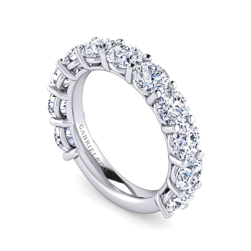 14K White Gold Shared Prong Diamond Anniversary Band