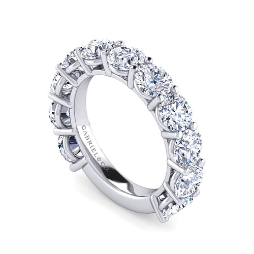 14K White Gold Shared Prong Diamond Anniversary Band