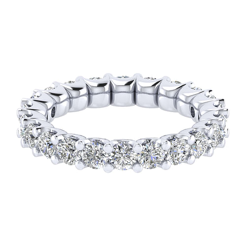14K White Gold Shared Prong Diamond Eternity Band